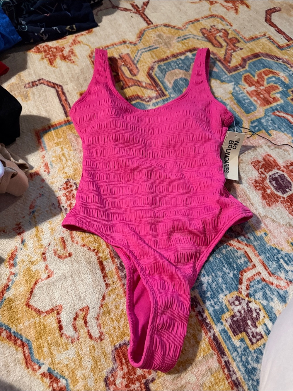 Neon pink one piece